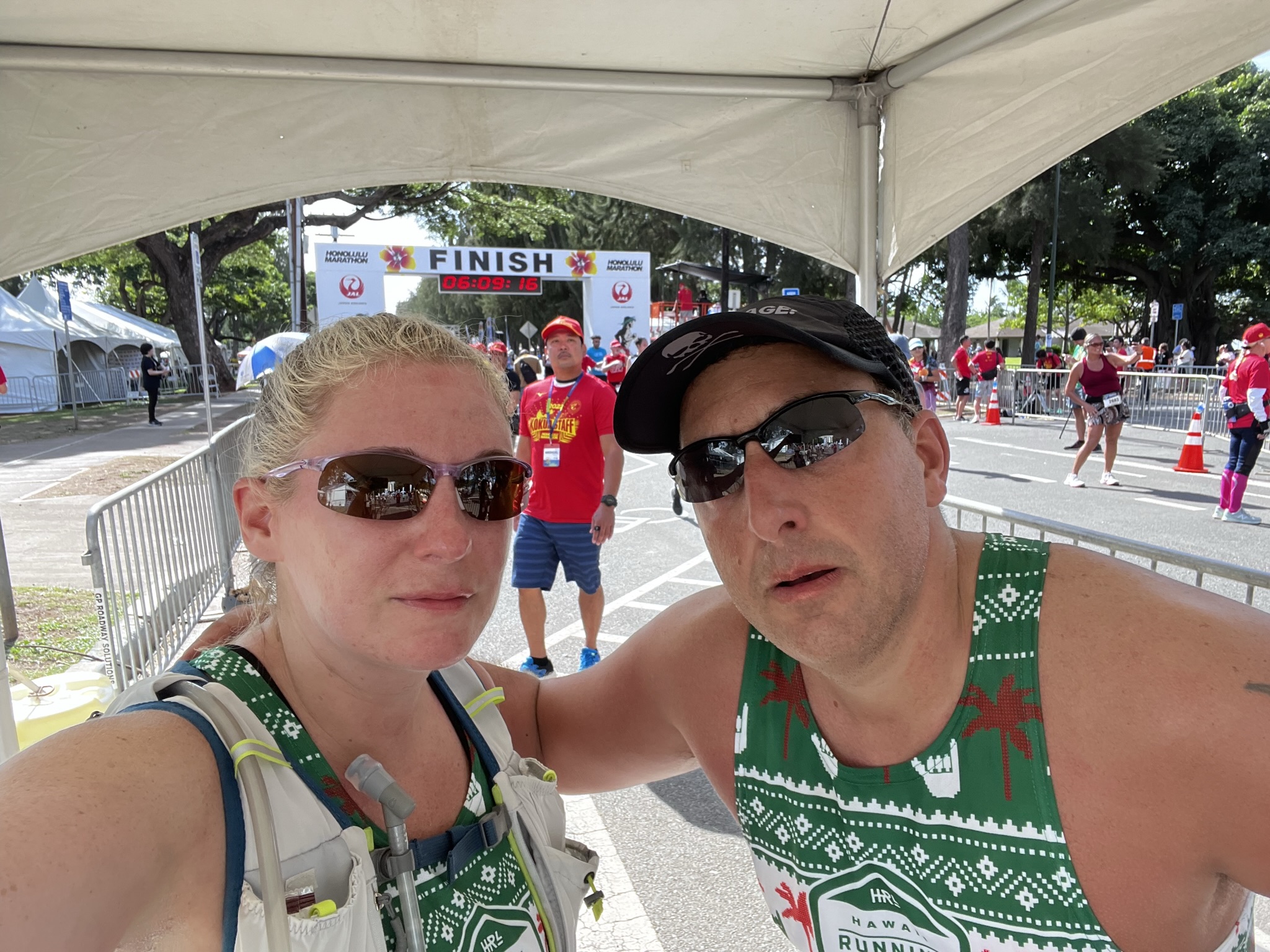 Todd and Melinda Wolfe at Honolulu Marathon