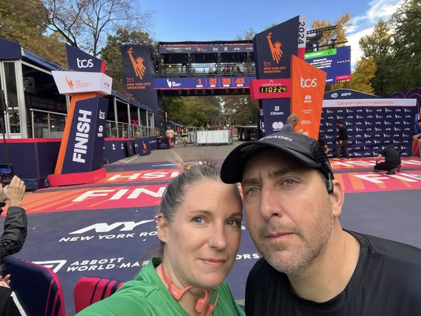 Todd and Melinda Wolfe at TCS New York City Marathon